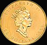gold canadian maple leaf